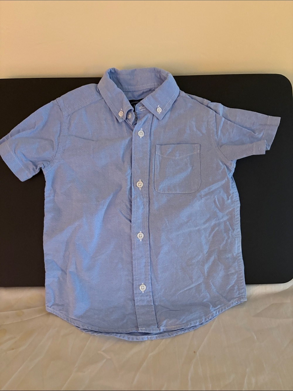 The Children's Place Light Blue Short-Sleeve Button-Down Shirt